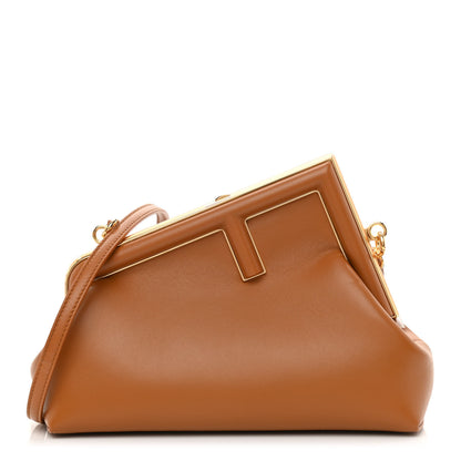 Fendi Shiny Nappa Small Fendi First Caramello 1 of 9