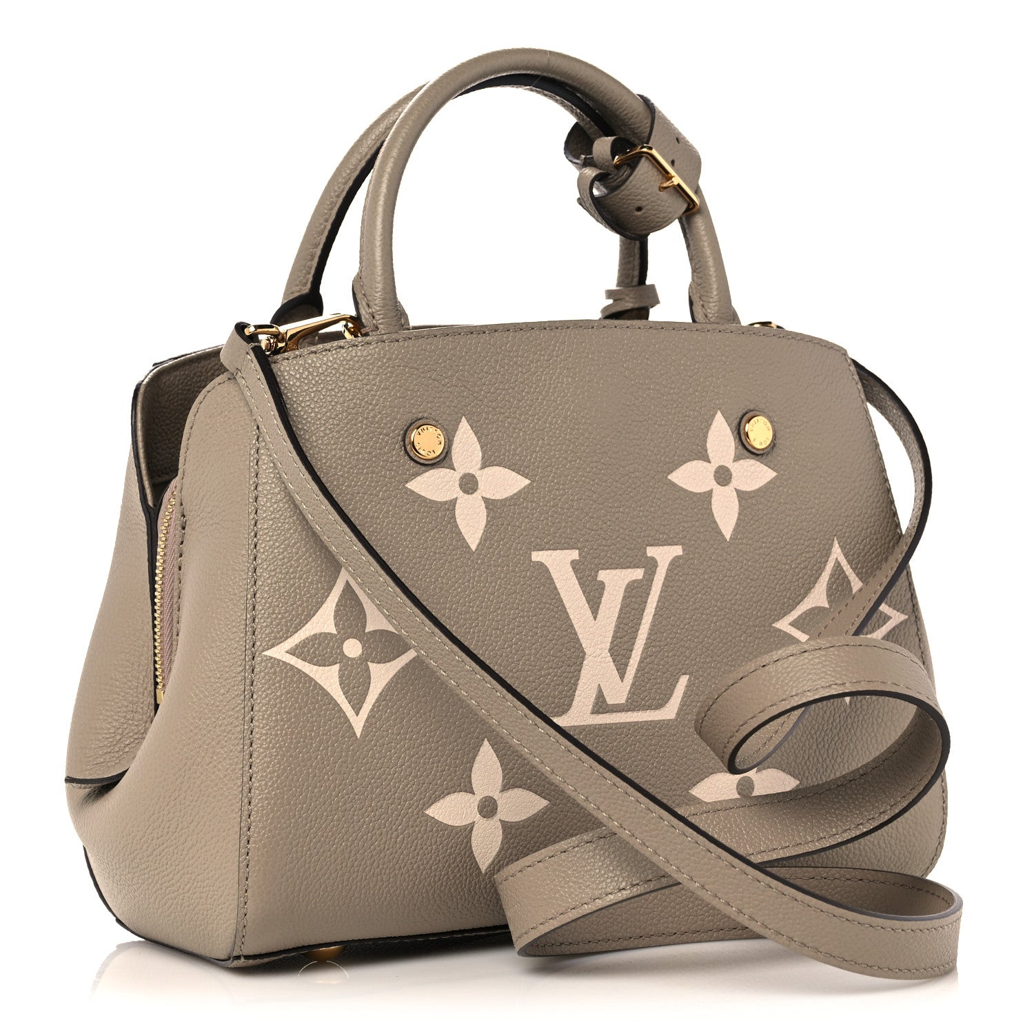 Louis Vuitton Empreinte Monogram Giant Montaigne BB Tourterelle Creme 3 of 10