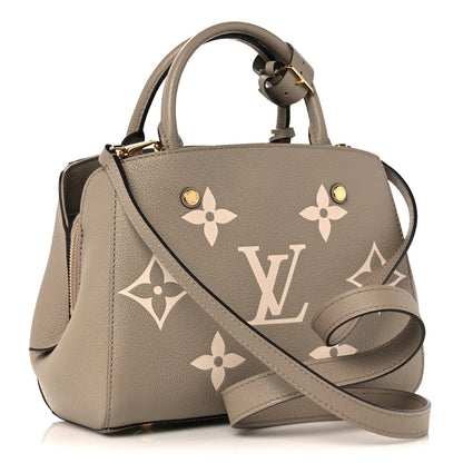 Louis Vuitton Empreinte Monogram Giant Montaigne BB Tourterelle Creme 3 of 10