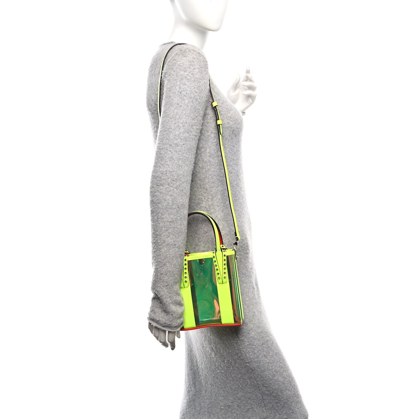 Patent Mini North South Cabata Tote Fluo Yellow