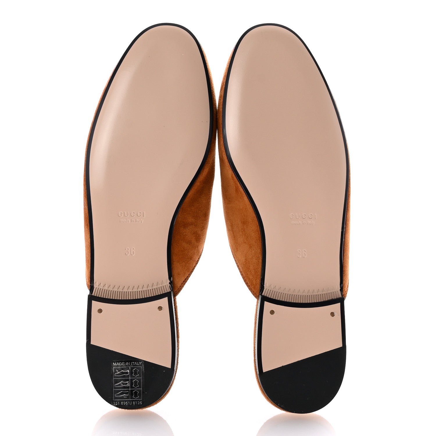 Gucci Suede Cachemire Malaga Kid Womens Princetown Slippers 36 Blondie Cognac 6 of 9