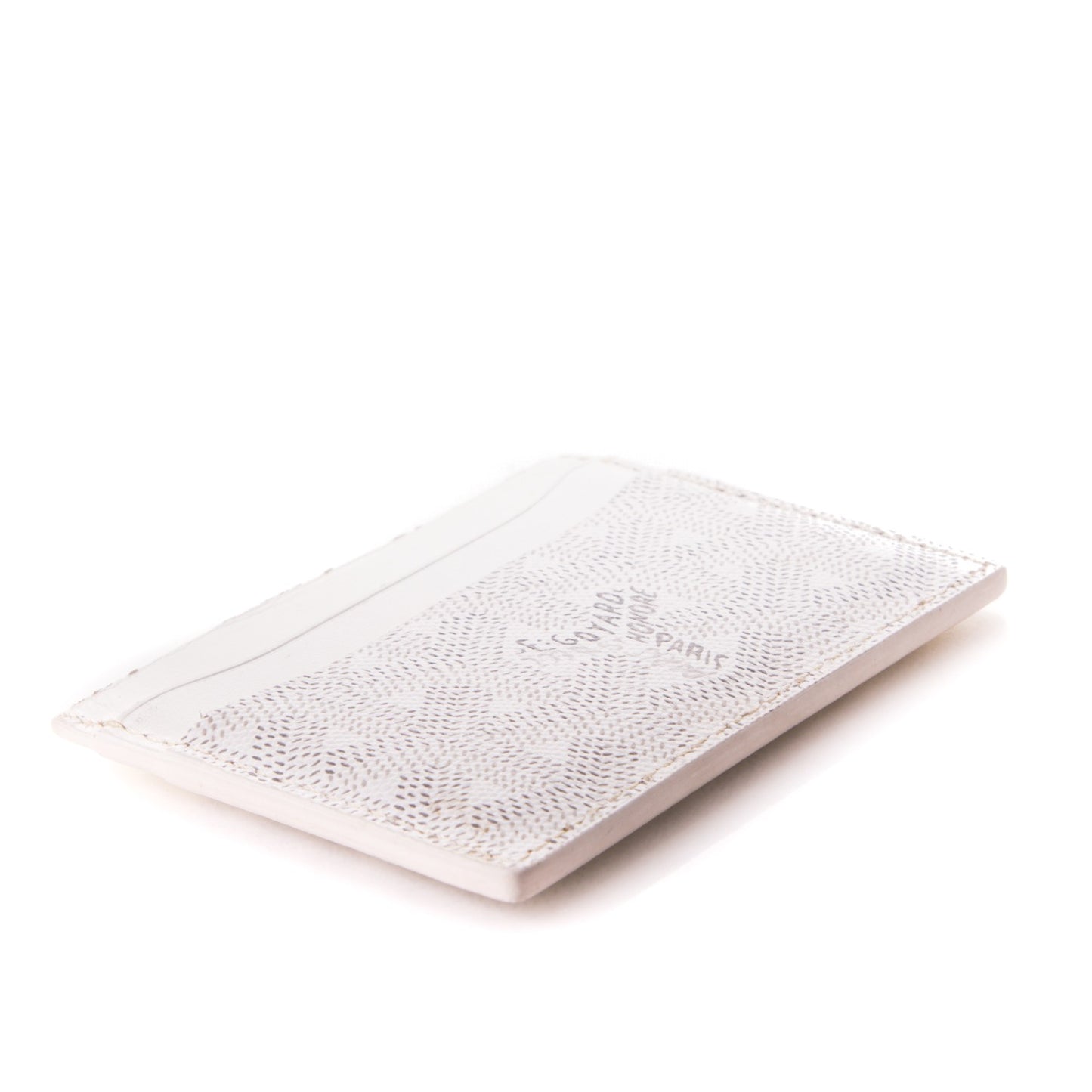 Goyardine Saint Sulpice Card Holder White