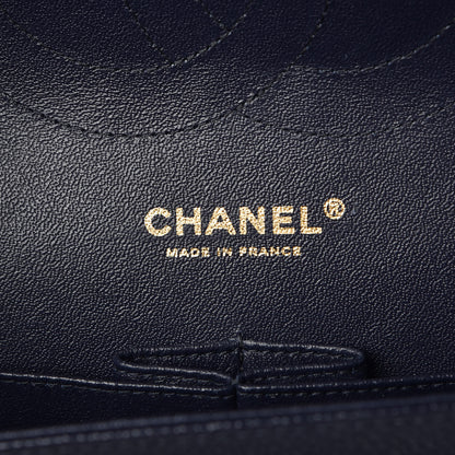Chanel Caviar Quilted Jumbo Double Flap Navy 6 of 10