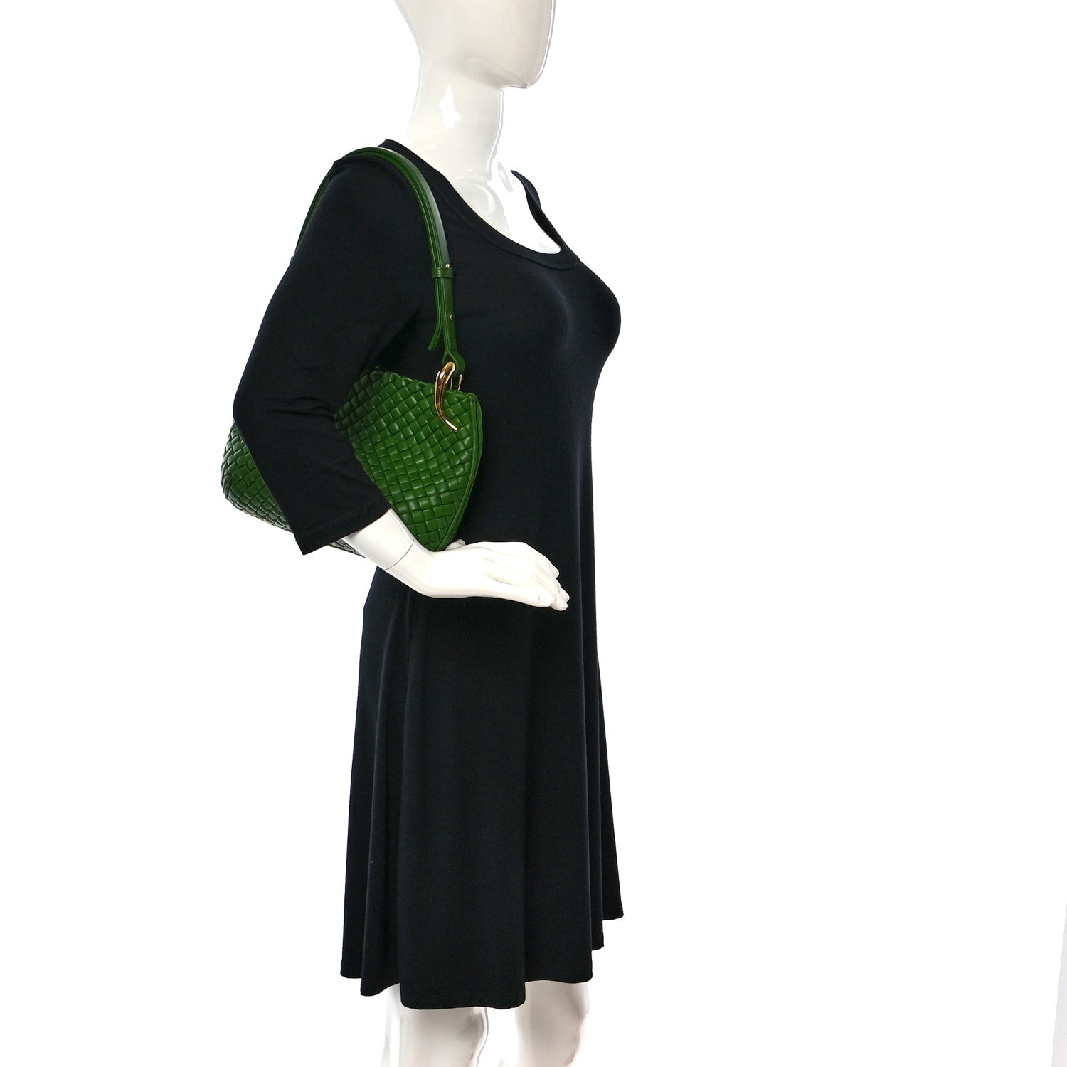 Bottega Veneta Nappa Intrecciato Small Clicker Shoulder Bag Avocado 2 of 8