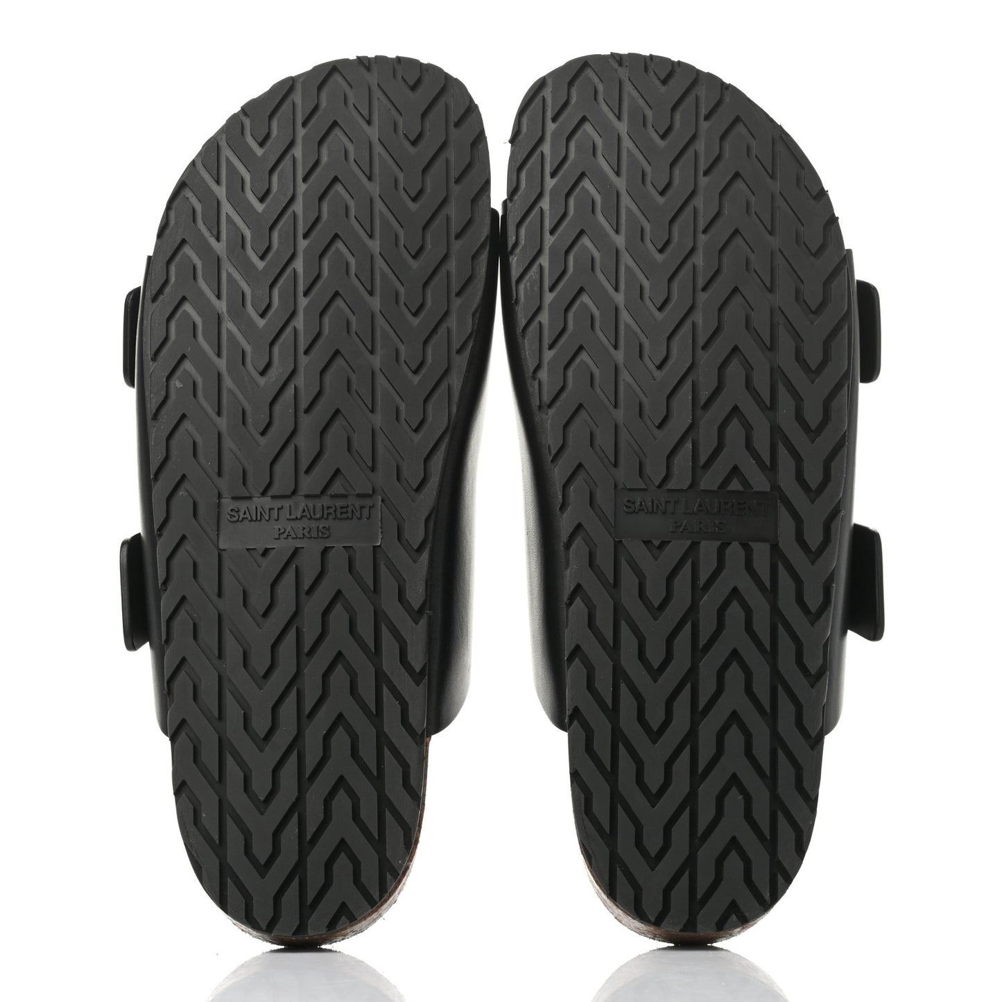 Calfskin Jimmy Cross Slides 40 Black
