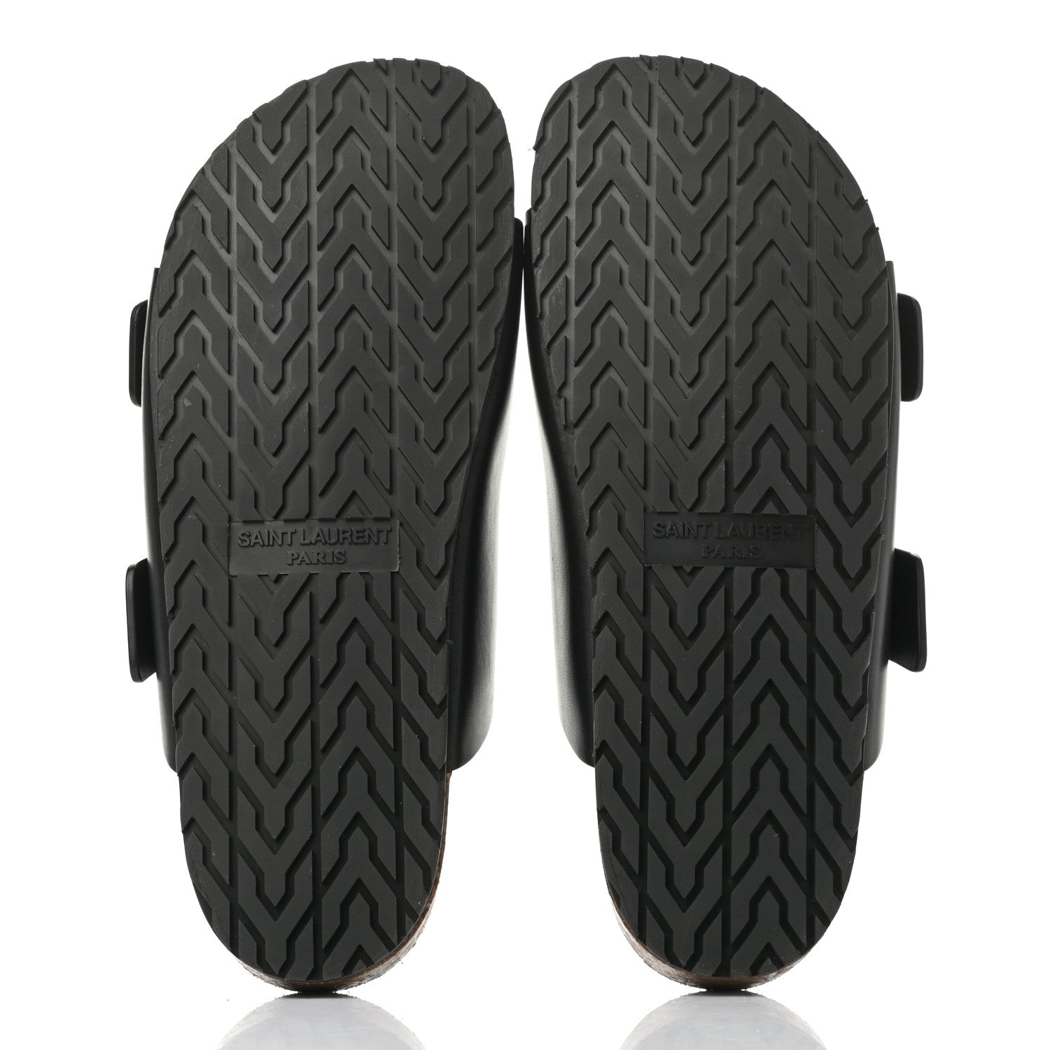 Saint Laurent Calfskin Jimmy Cross Slides 40 Black 5 of 10