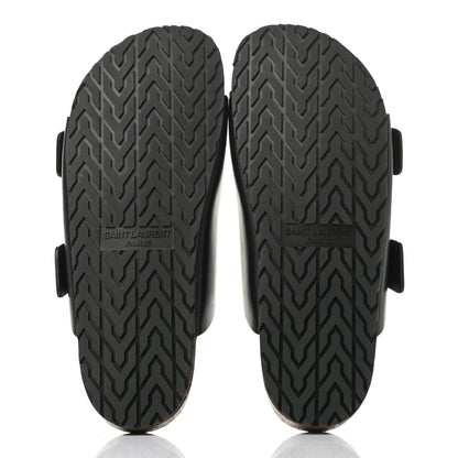 Saint Laurent Calfskin Jimmy Cross Slides 40 Black 5 of 10