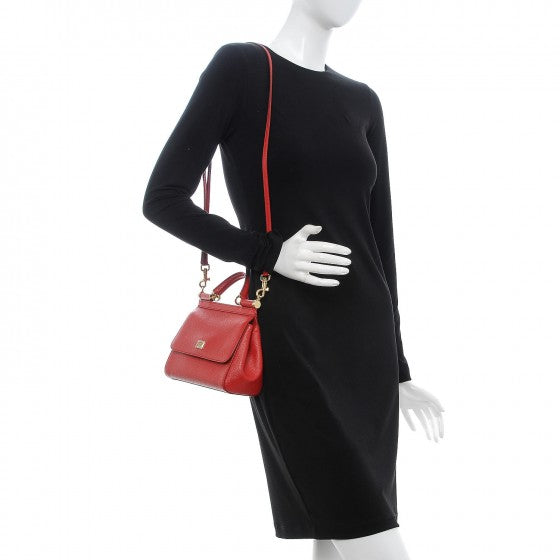 Dauphine Small Miss Sicily Satchel Dark Red