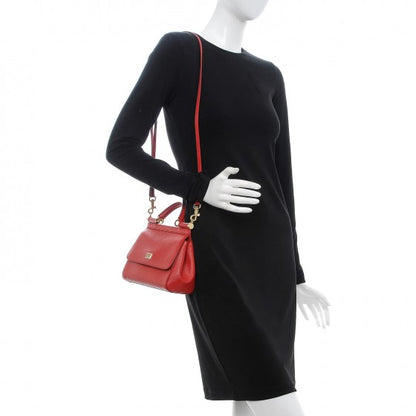 Dolce & Gabbana Dauphine Small Miss Sicily Satchel Dark Red 2 of 8