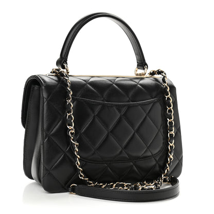 Chanel Lambskin Quilted Small Trendy CC Dual Handle Flap Bag Black 3 of 10
