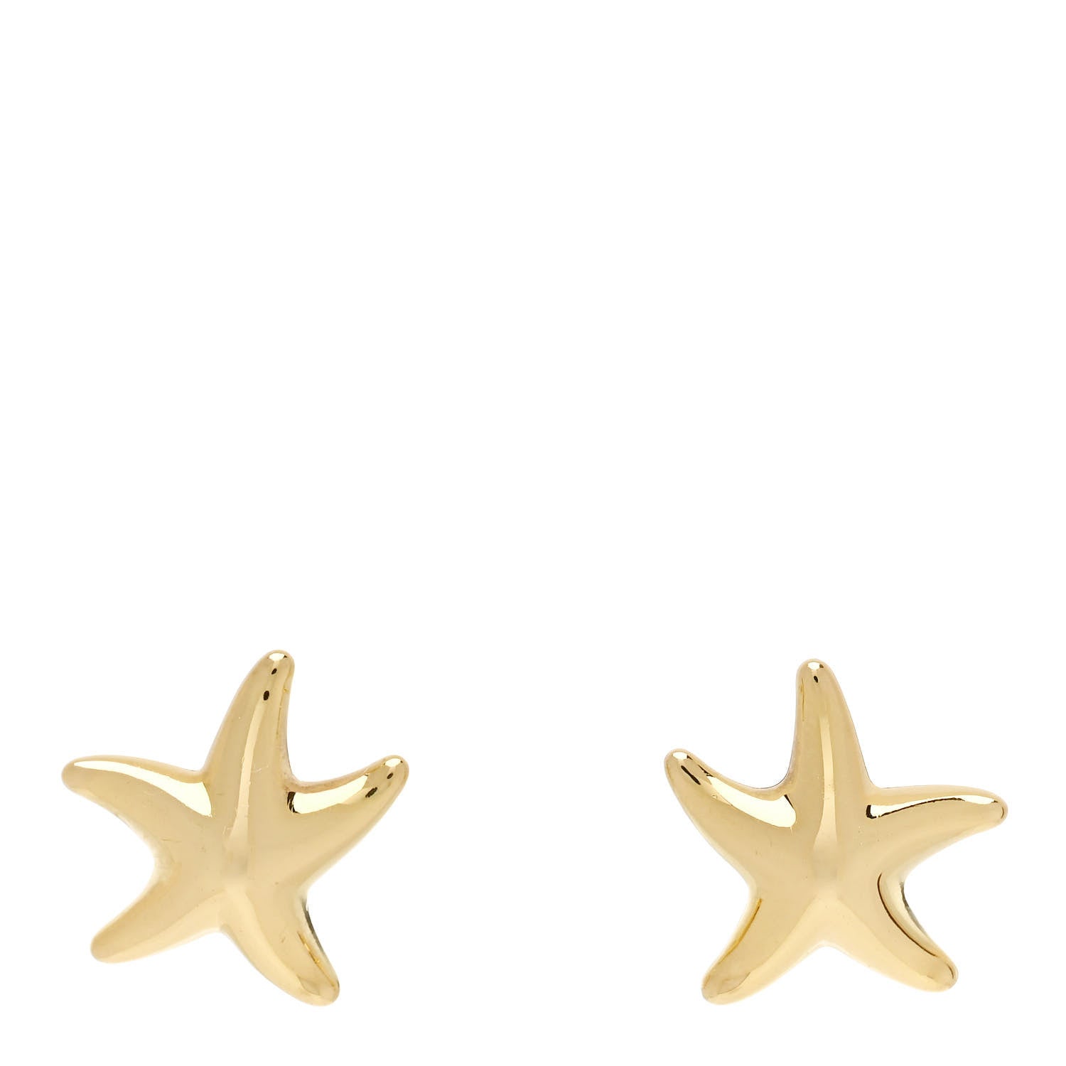 Tiffany 18K Yellow Gold 12mm Elsa Peretti Starfish Earrings 1 of 4