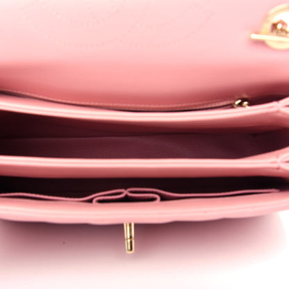 Chanel Lambskin Chevron Quilted Small Trendy CC Dual Handle Flap Bag Light Pink 4 of 10