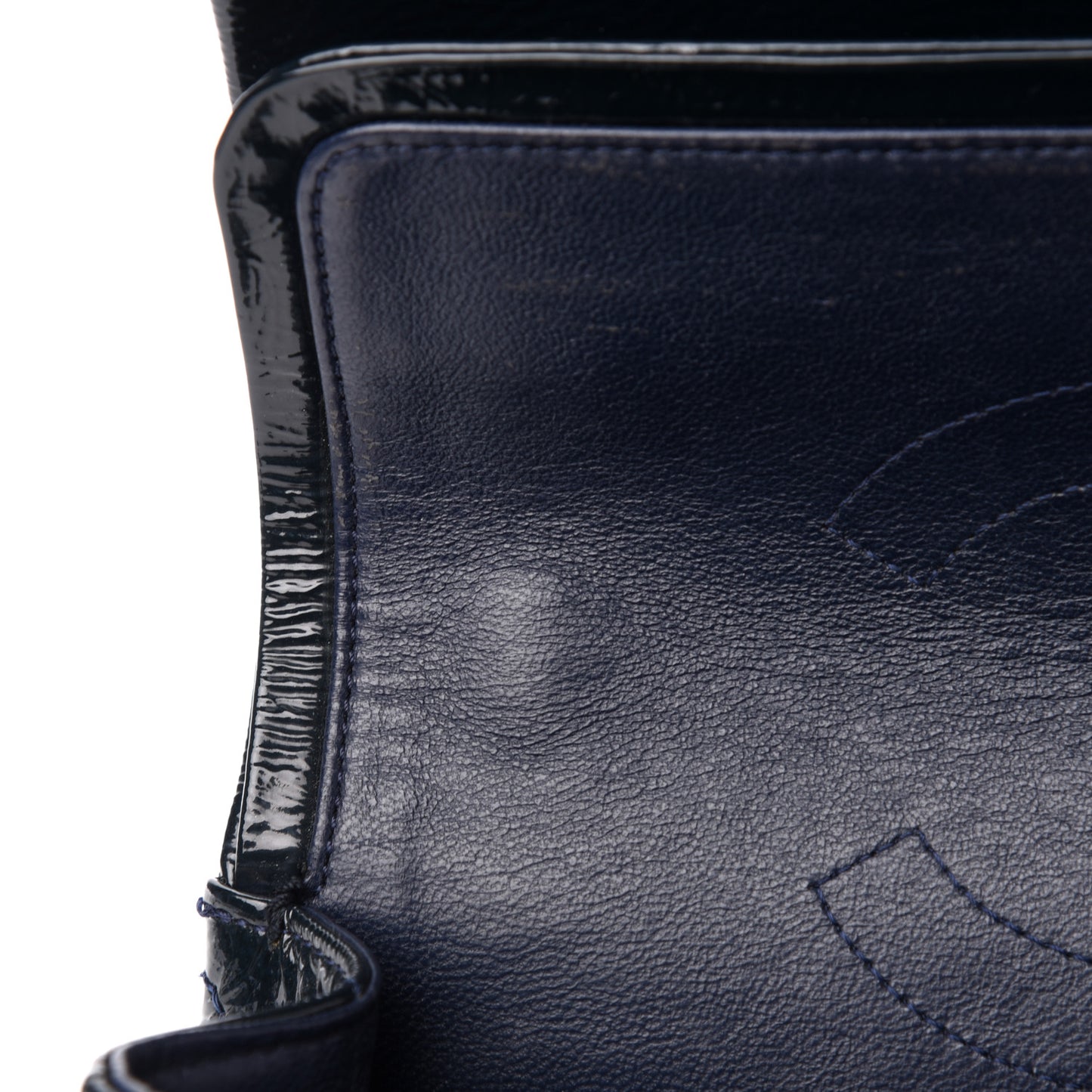 Crackled Patent Calfskin Puzzle 2.55 Reissue 225 Flap Black