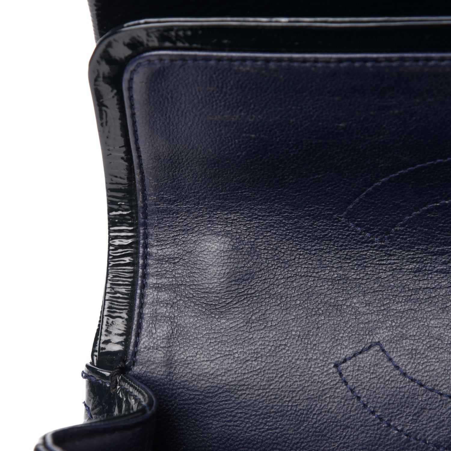 Chanel Crackled Patent Calfskin Puzzle 2.55 Reissue 225 Flap Black 9 of 13