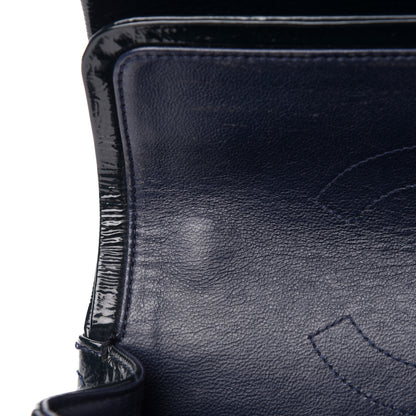 Chanel Crackled Patent Calfskin Puzzle 2.55 Reissue 225 Flap Black 9 of 13