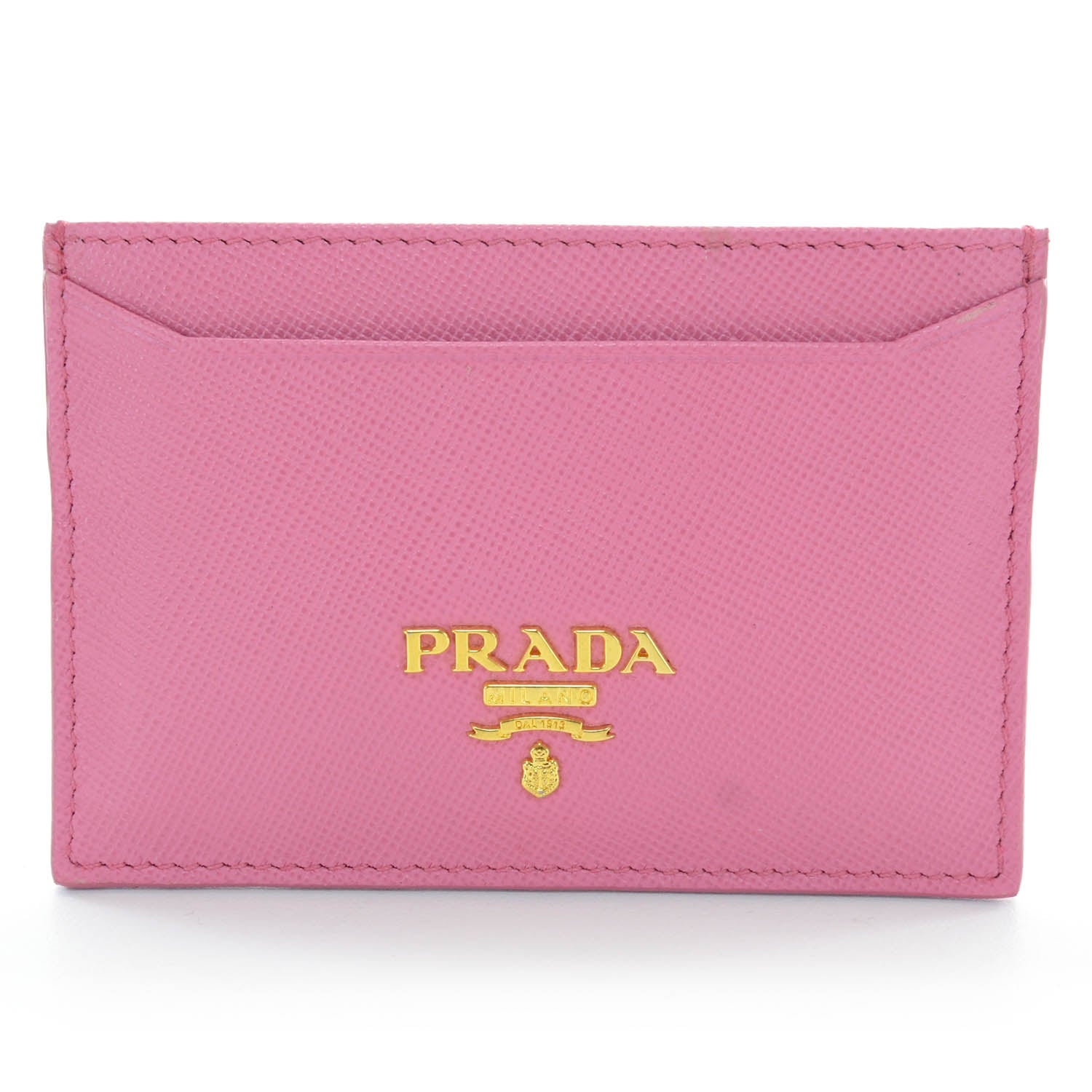 Prada Saffiano Metal Card Case Geranio 1 of 7