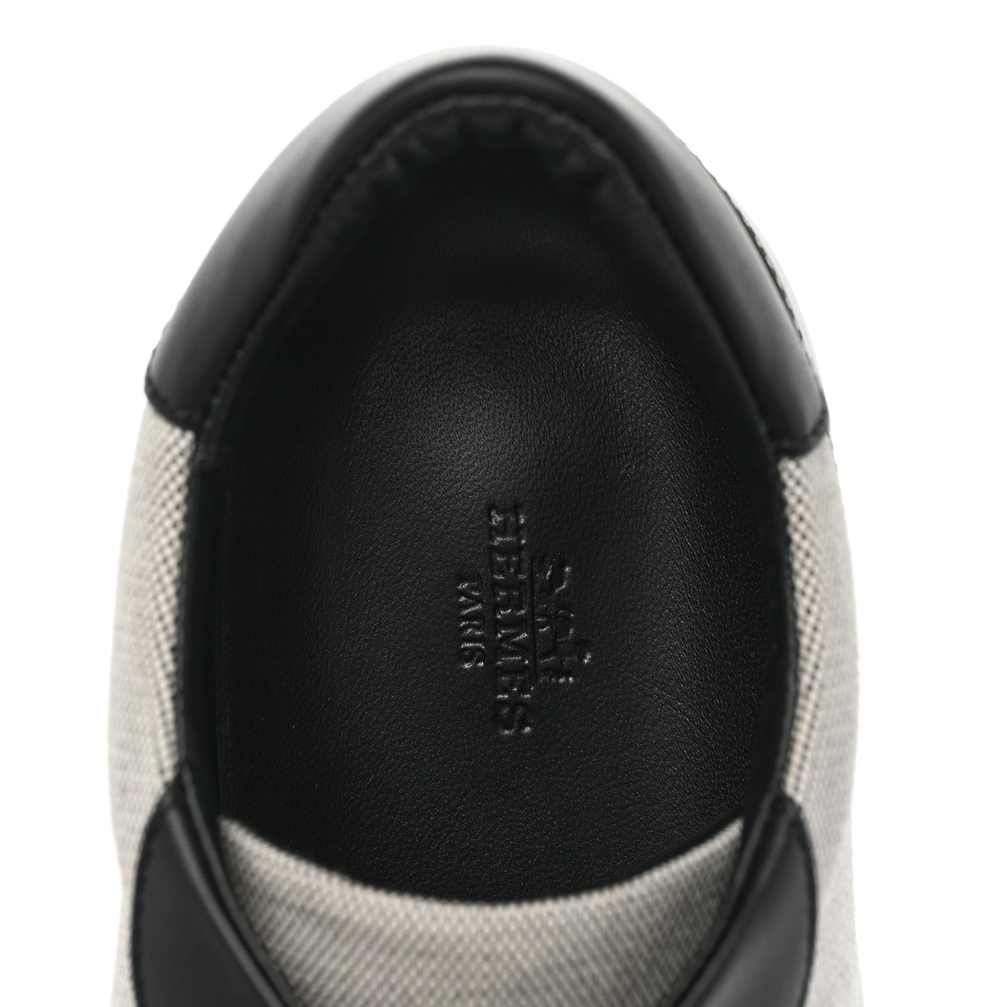 Calfskin Canvas Day Sneakers 41.5 Black White