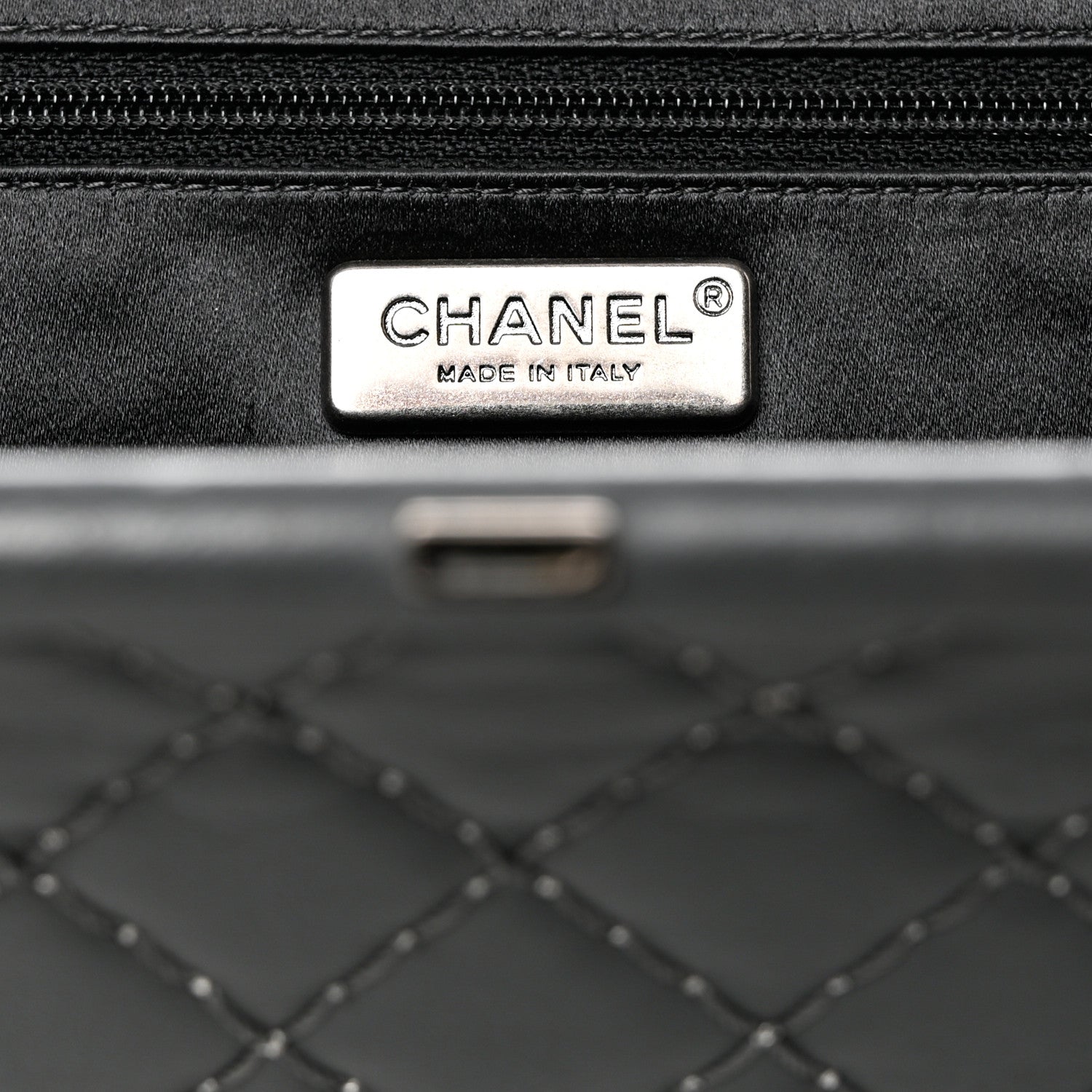 Chanel Lambskin Stitched Timeless Clutch Grey 6 of 9