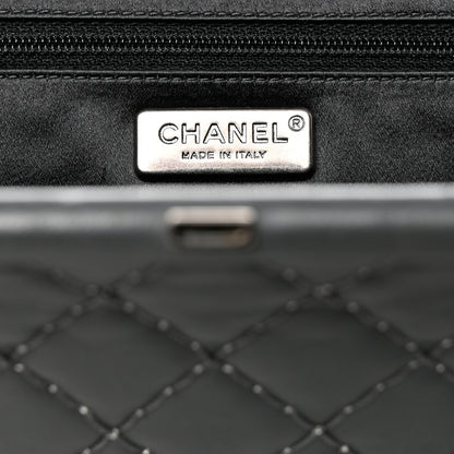 Chanel Lambskin Stitched Timeless Clutch Grey 6 of 9