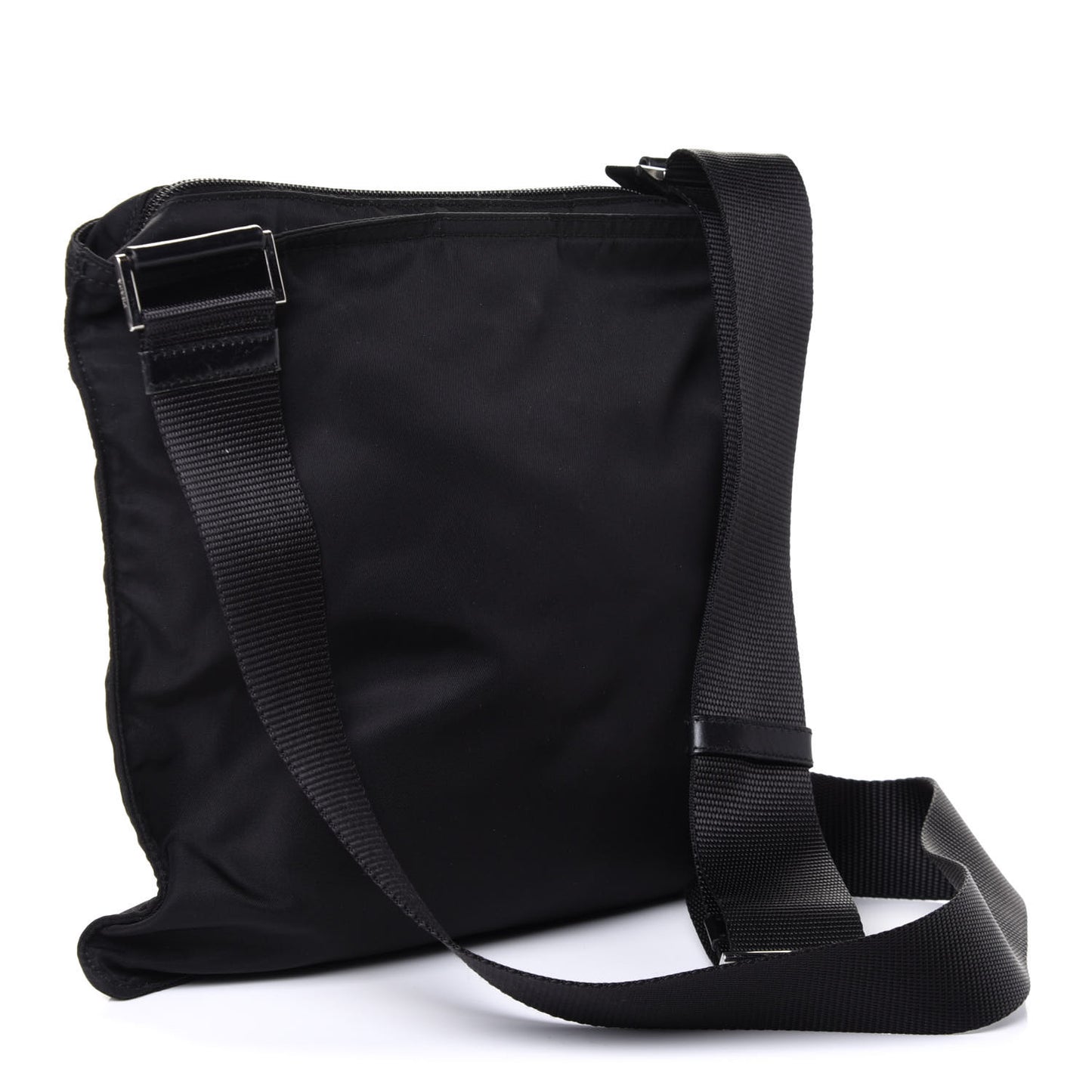 Nylon Vela Flat Messenger Bag Black
