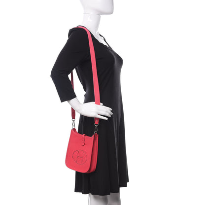 Hermes Taurillon Clemence Evelyne TPM Rose Extreme 2 of 11