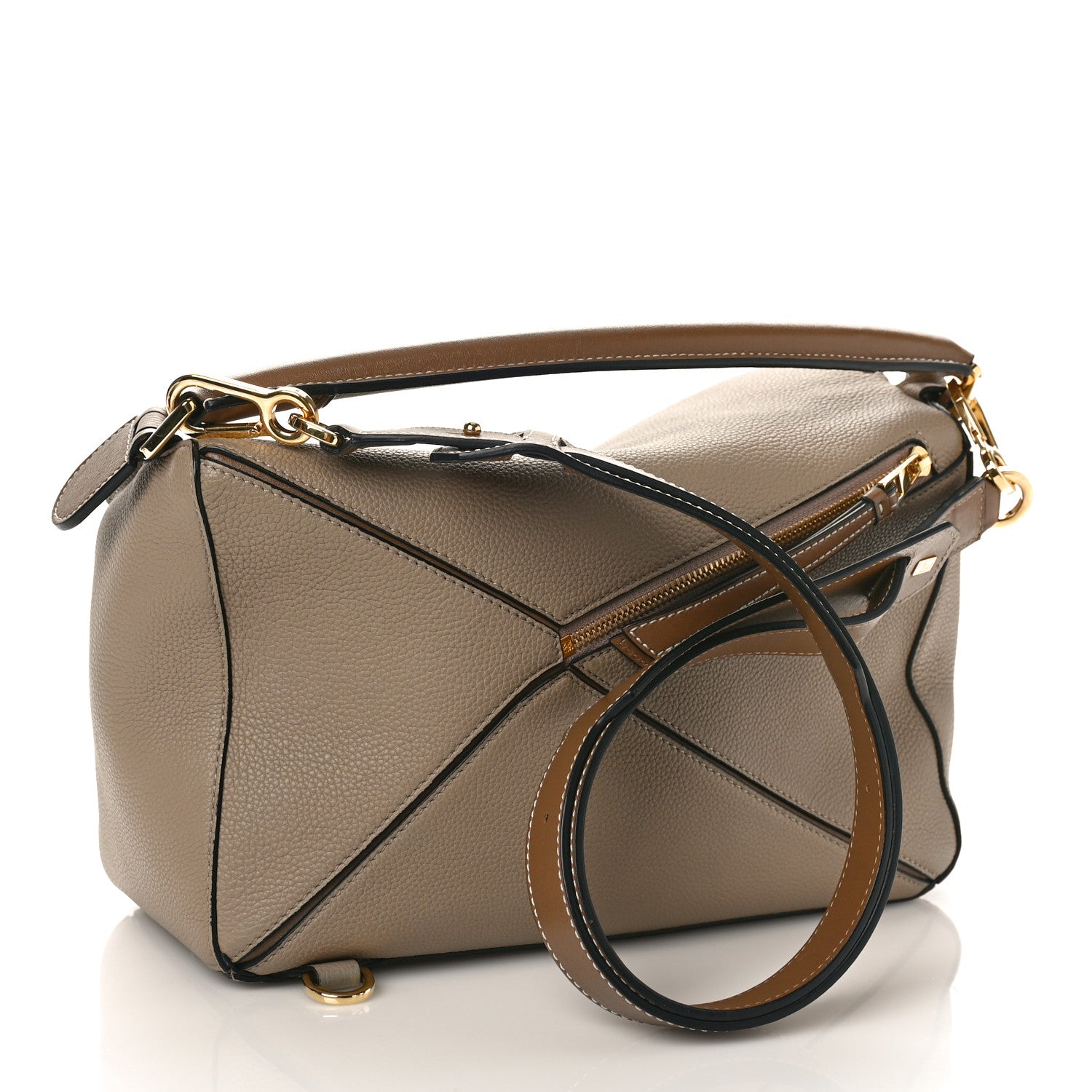 Loewe Calfskin Medium Puzzle Bag Sand Mink 2 of 8