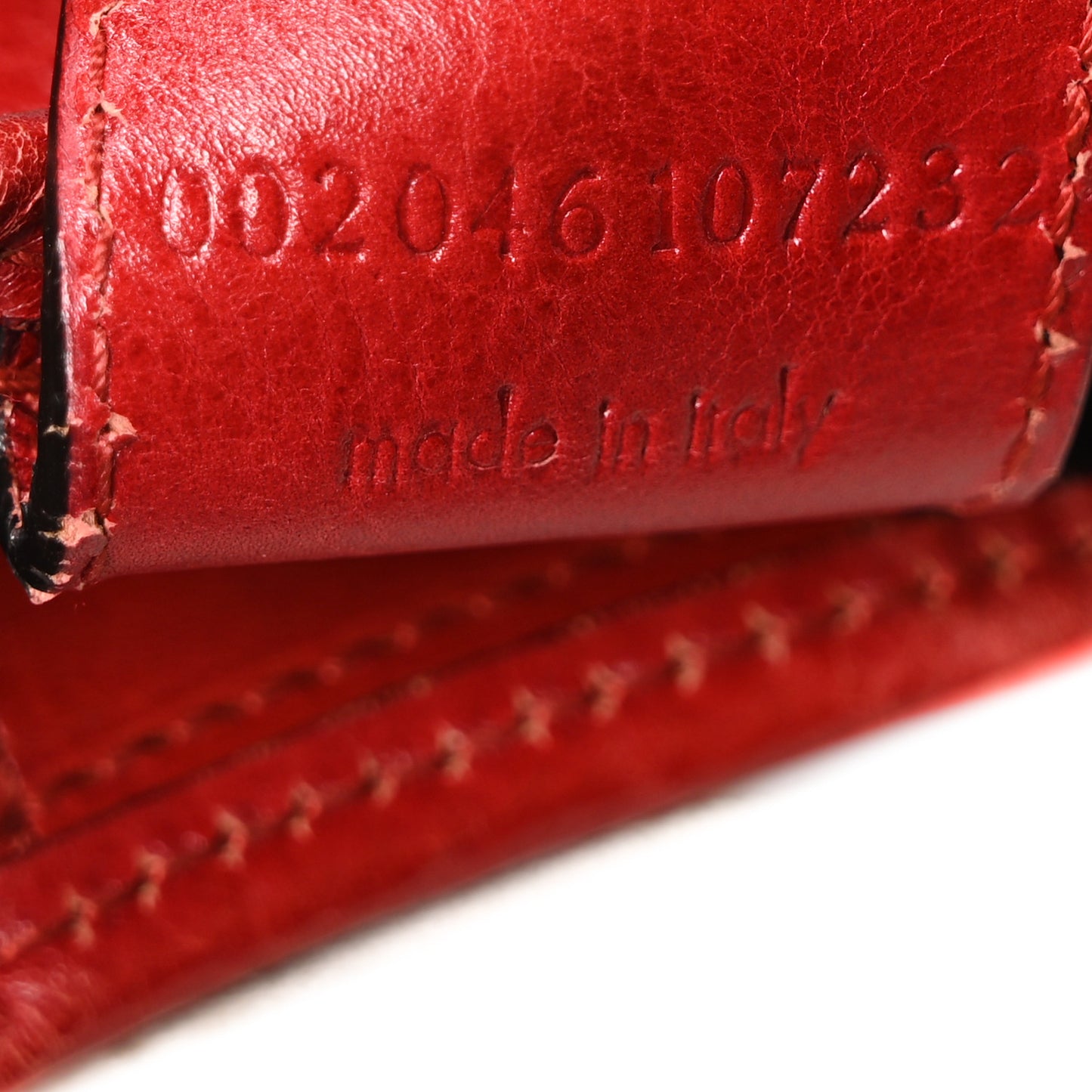 Calfskin Buffalo Horn Mombasa Hobo Red