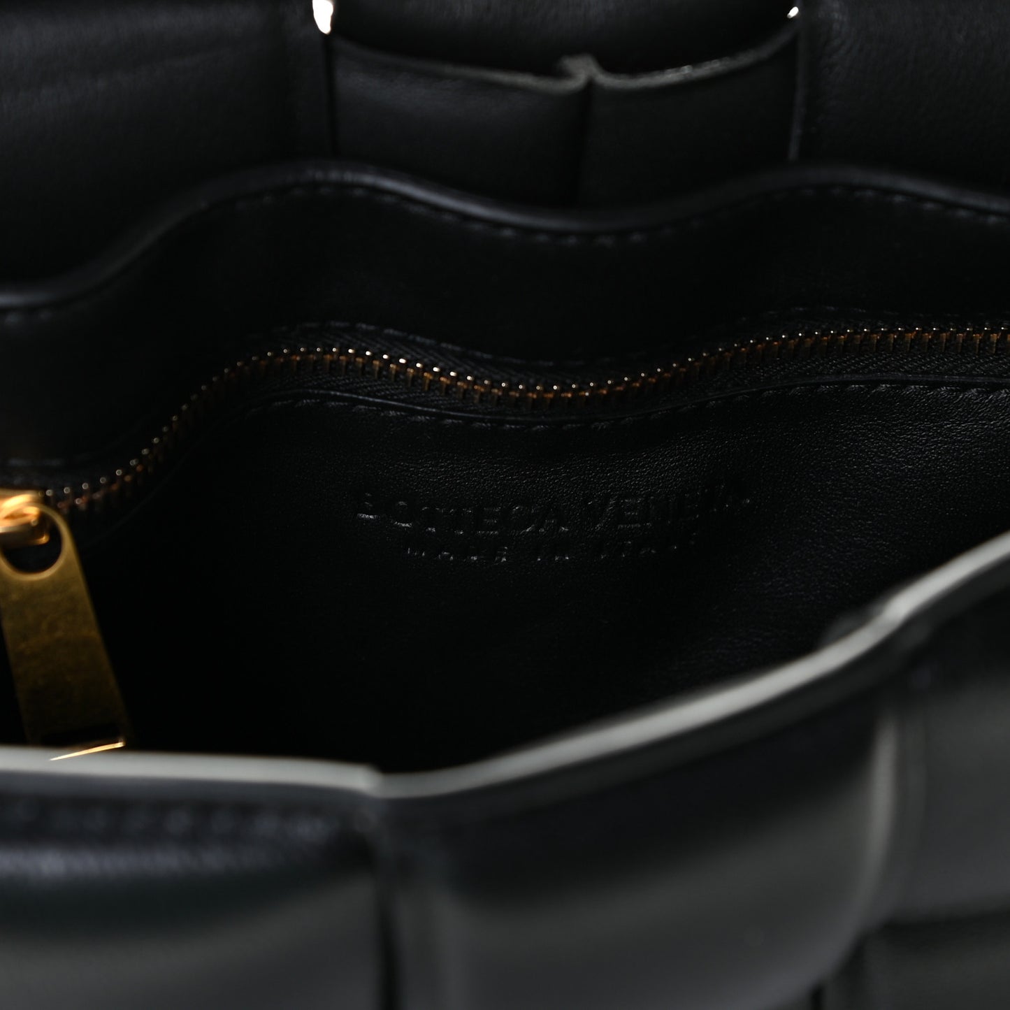 Lambskin Maxi Intreccio Padded Chain Cassette Crossbody Bag Black