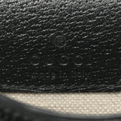 Gucci Jacquard Black Denim GG Monogram Textured Dollar Calfskin Mini Horsebit 1955 Crossbody Bag Black Ivory 6 of 10