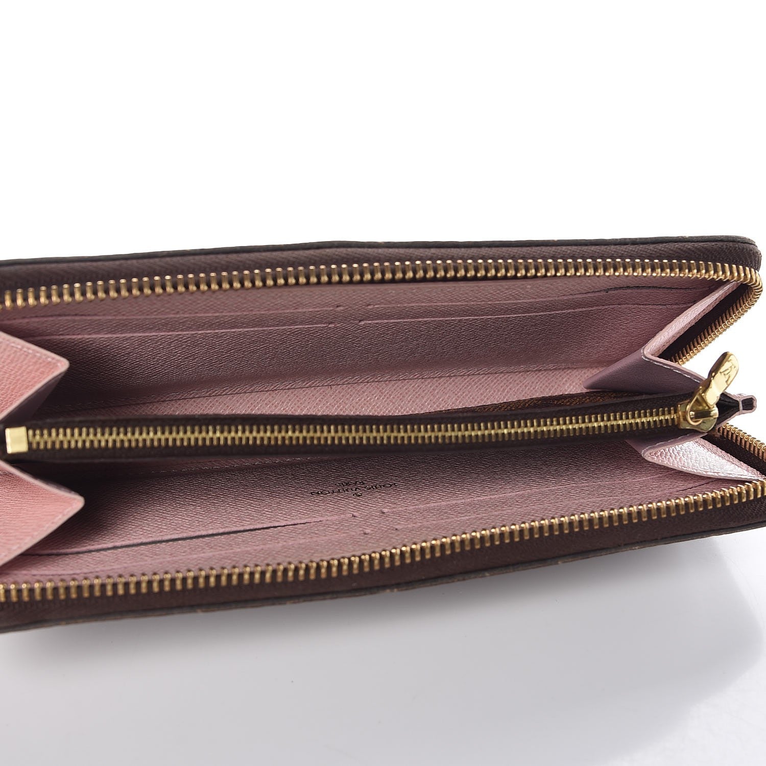 Louis Vuitton Damier Ebene Clemence Wallet Rose Ballerine 5 of 9