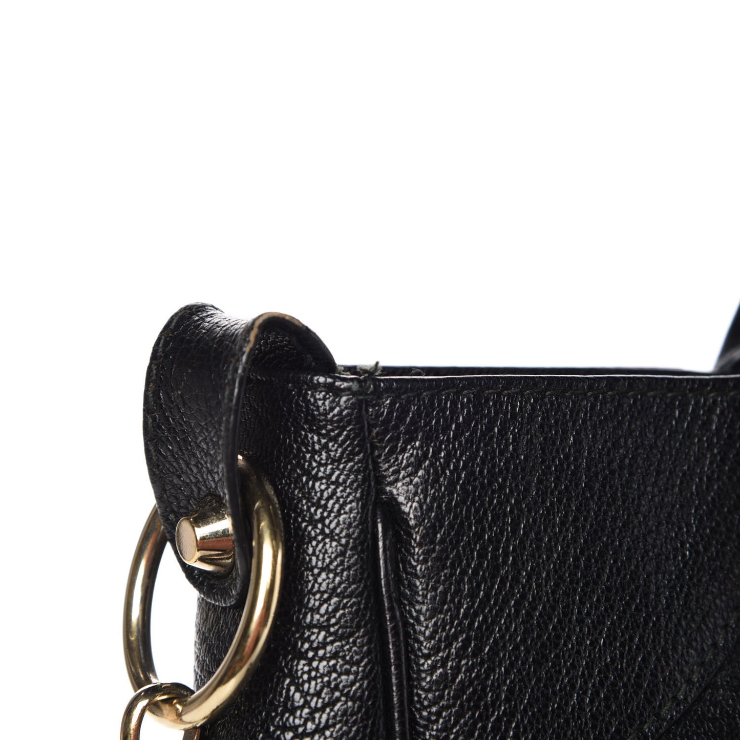 Chevre Gold Metallic Edge Hardware Velo Black