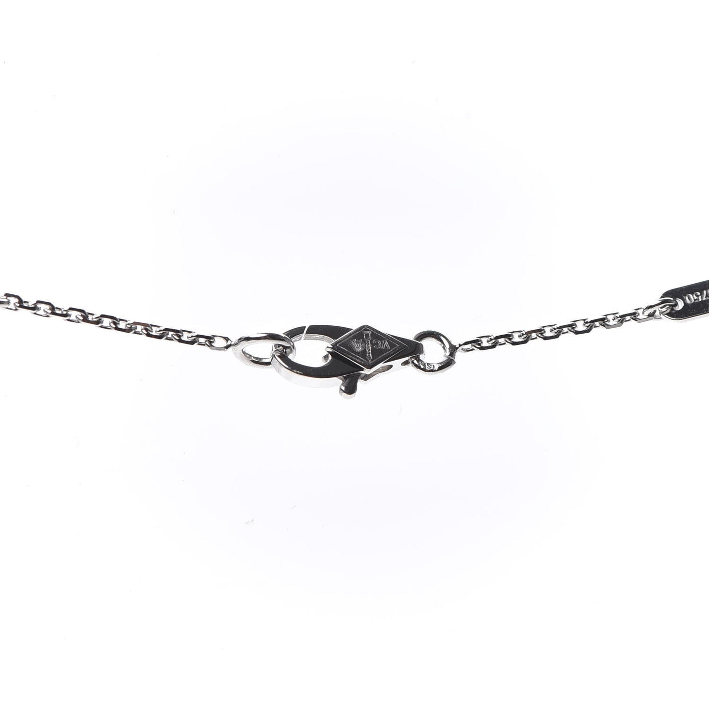 18K White Gold Diamond Mini Frivole Pendant Necklace