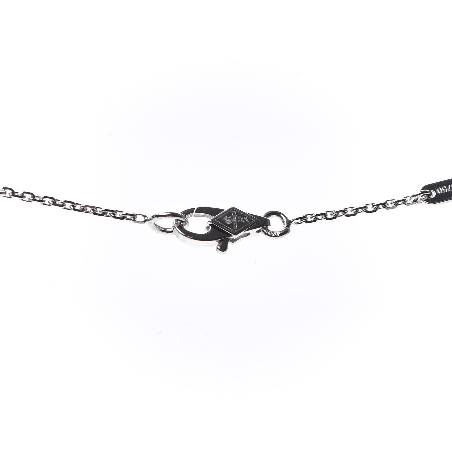 Van Cleef & Arpels 18K White Gold Diamond Mini Frivole Pendant Necklace 4 of 7