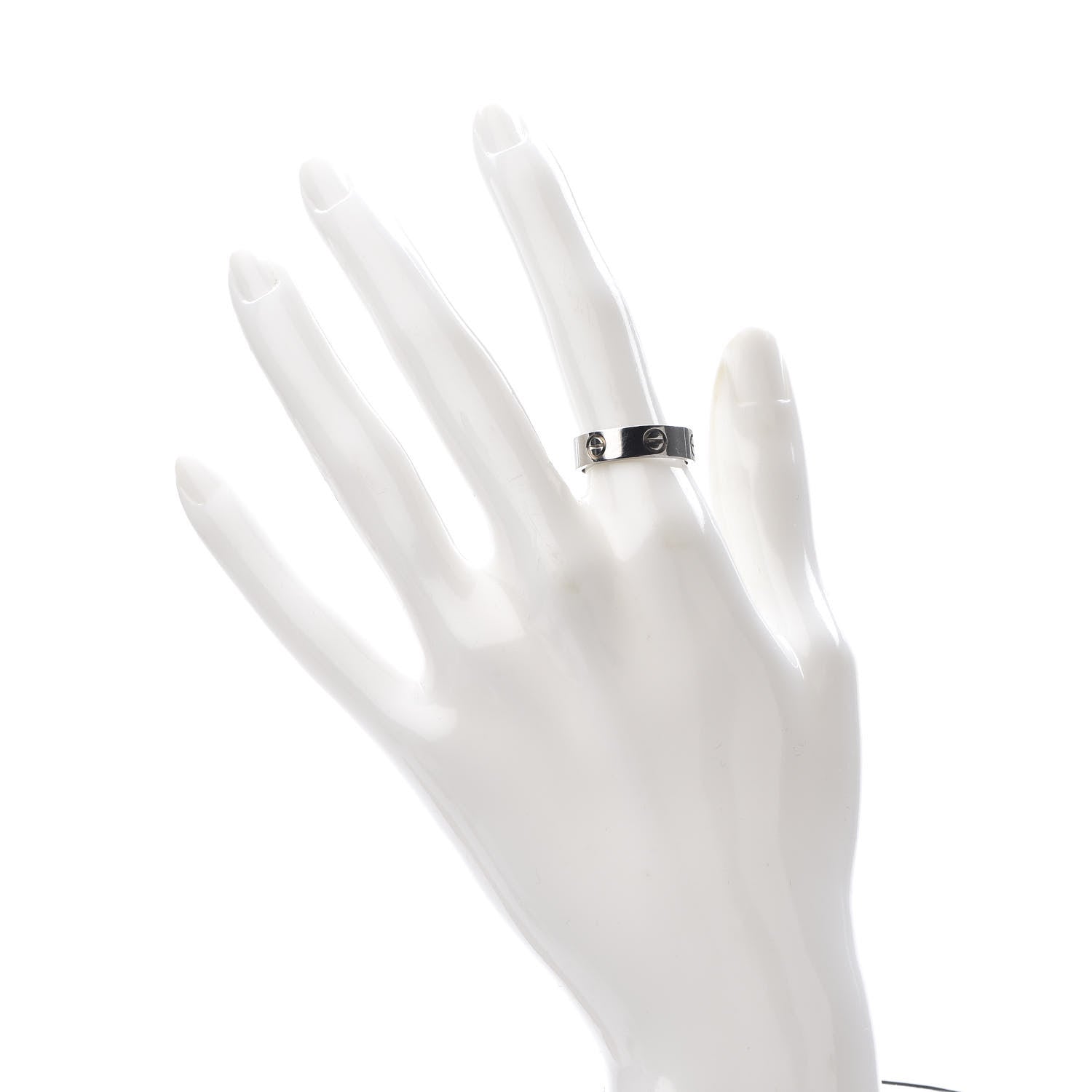 Cartier 18K White Gold 5.5mm LOVE Ring 54 6.75 2 of 5
