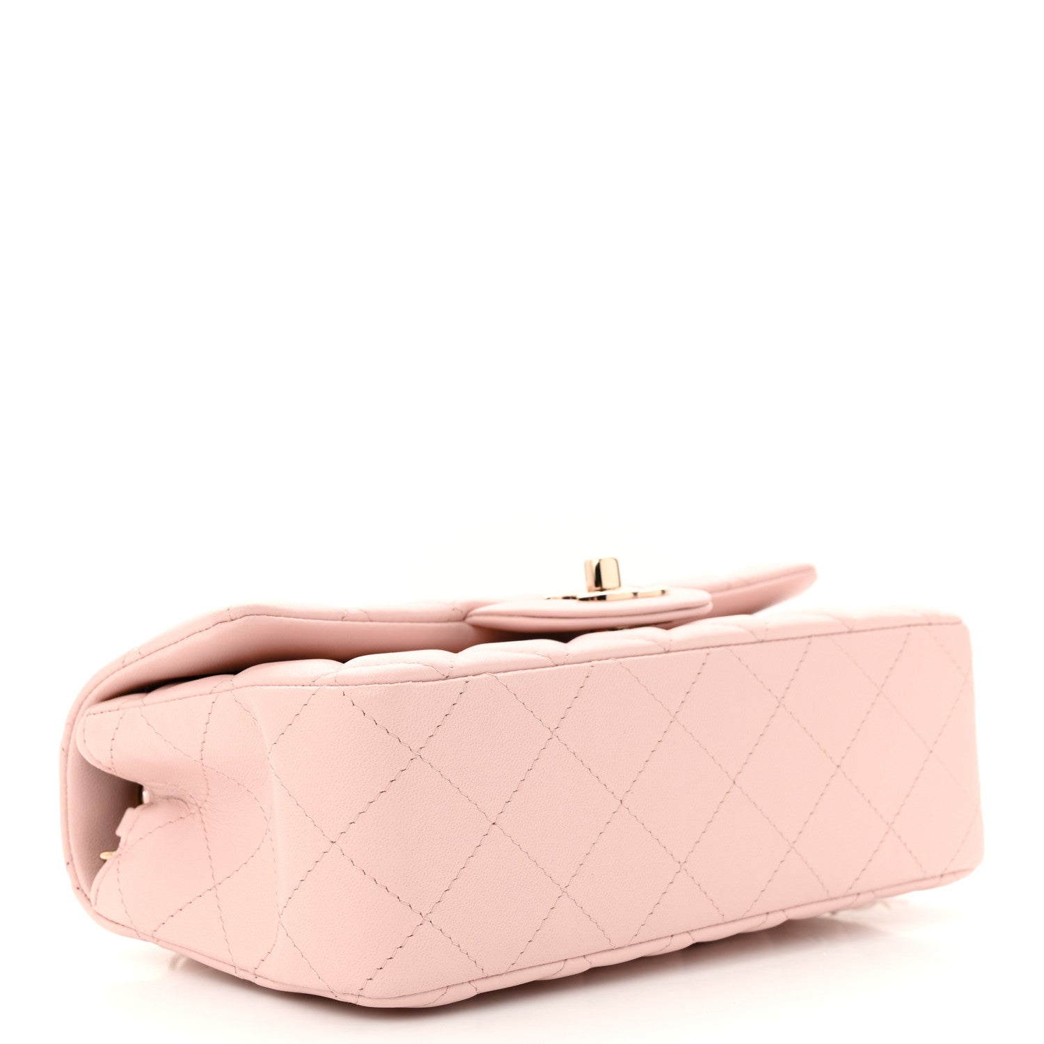 Chanel Lambskin Quilted Mini Rectangular Flap Light Pink 4 of 11