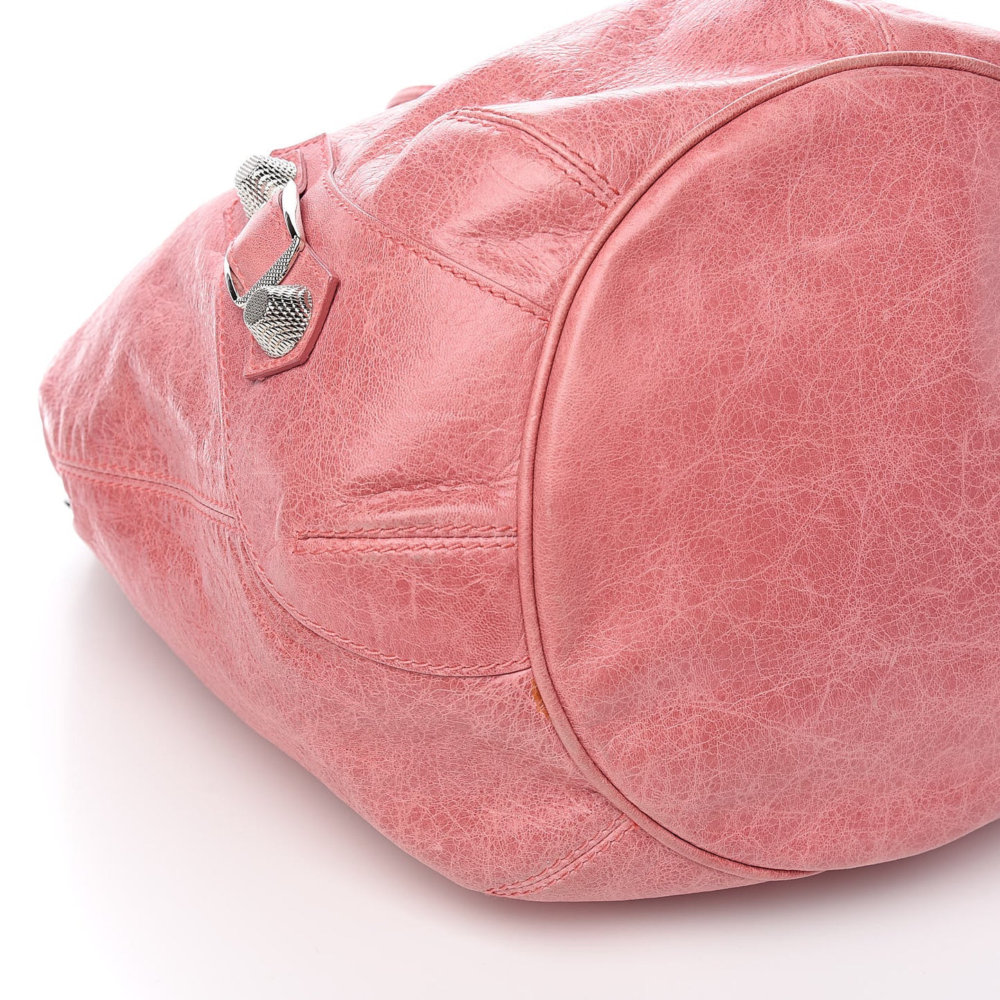 Agneau Giant 21 Silver Hardware Pompon Framboise