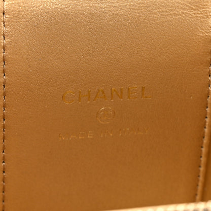 Chanel Lambskin Quilted Mini Pearl Crush Vanity Case With Chain Black 6 of 12