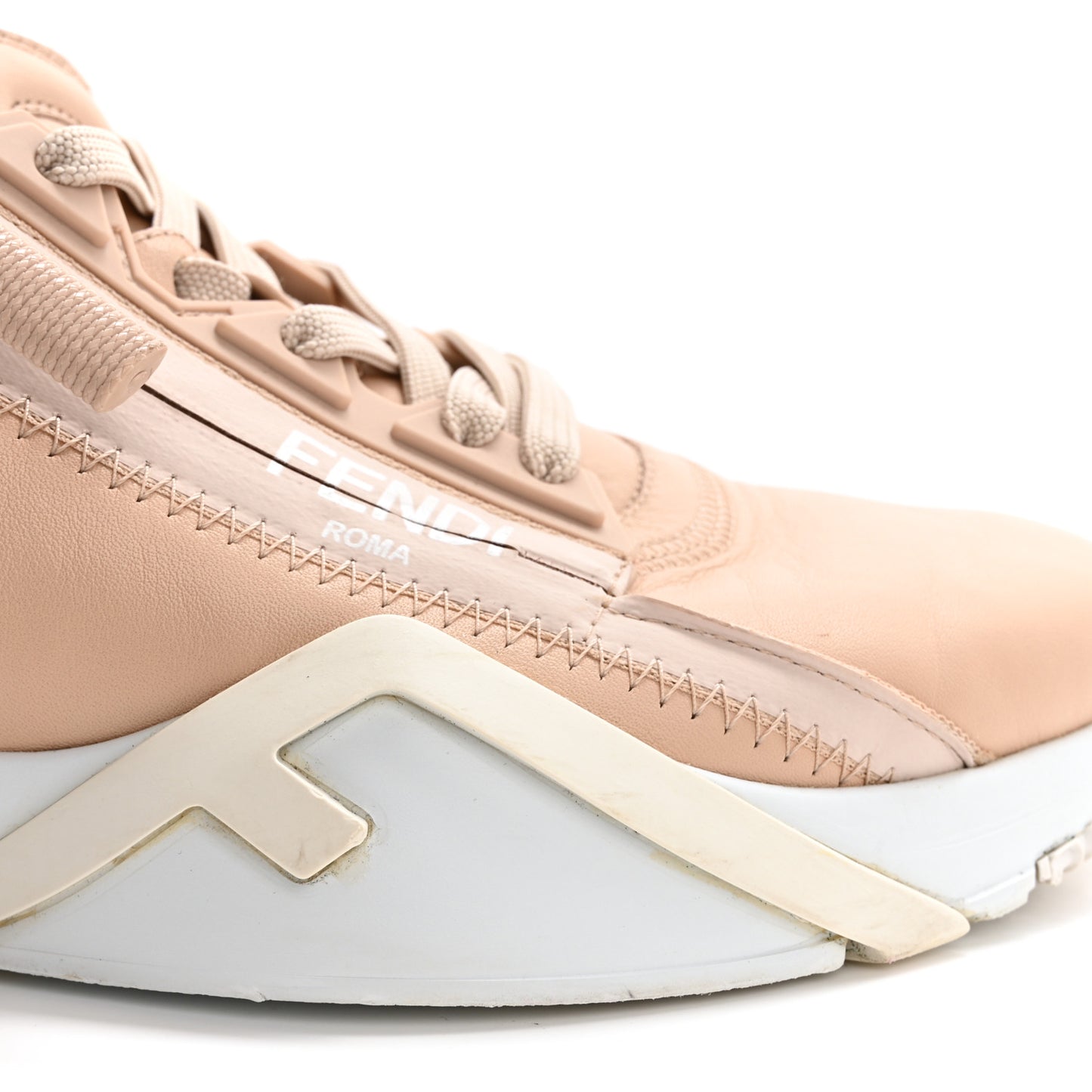 Vitello Fendi Flow Low Top Sneakers 38.5 Poudre