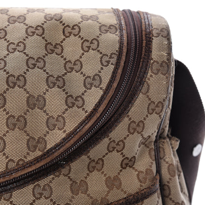 Gucci Monogram Natural Pigskin Large Diaper Bag Beige Ebony Cocoa Dark Chocolate 12 of 32