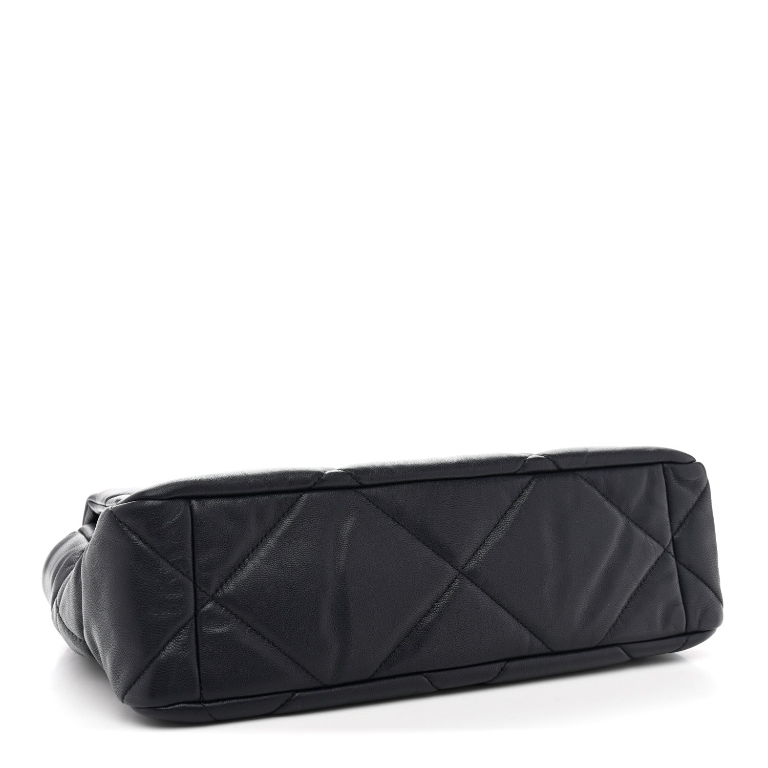 Chanel Goatskin Quilted Large Chanel 19 Flap Navy Blue 4 of 10