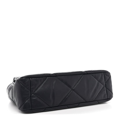 Chanel Goatskin Quilted Large Chanel 19 Flap Navy Blue 4 of 10