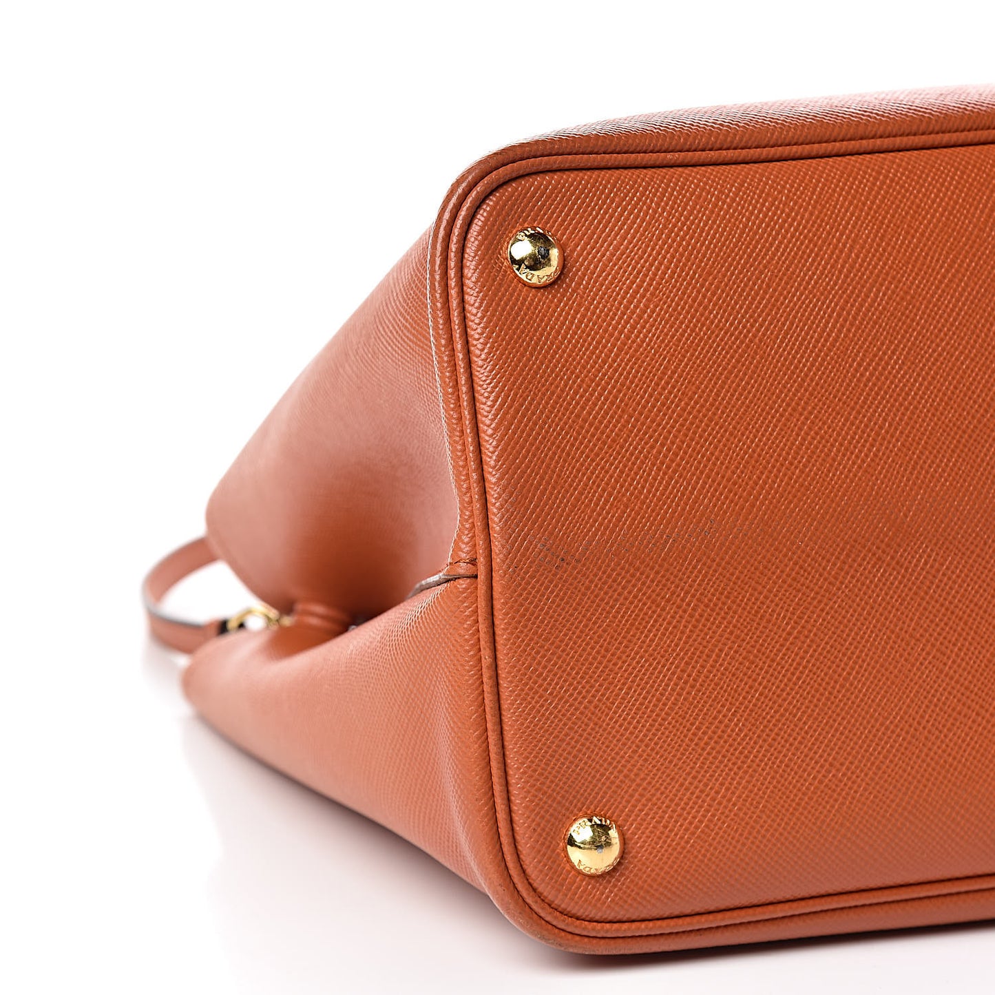 Saffiano Cuir Medium Double Bag Papaya