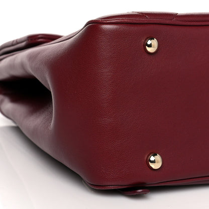 Chanel Lambskin Quilted Chain Backpack Burgundy 9 of 10
