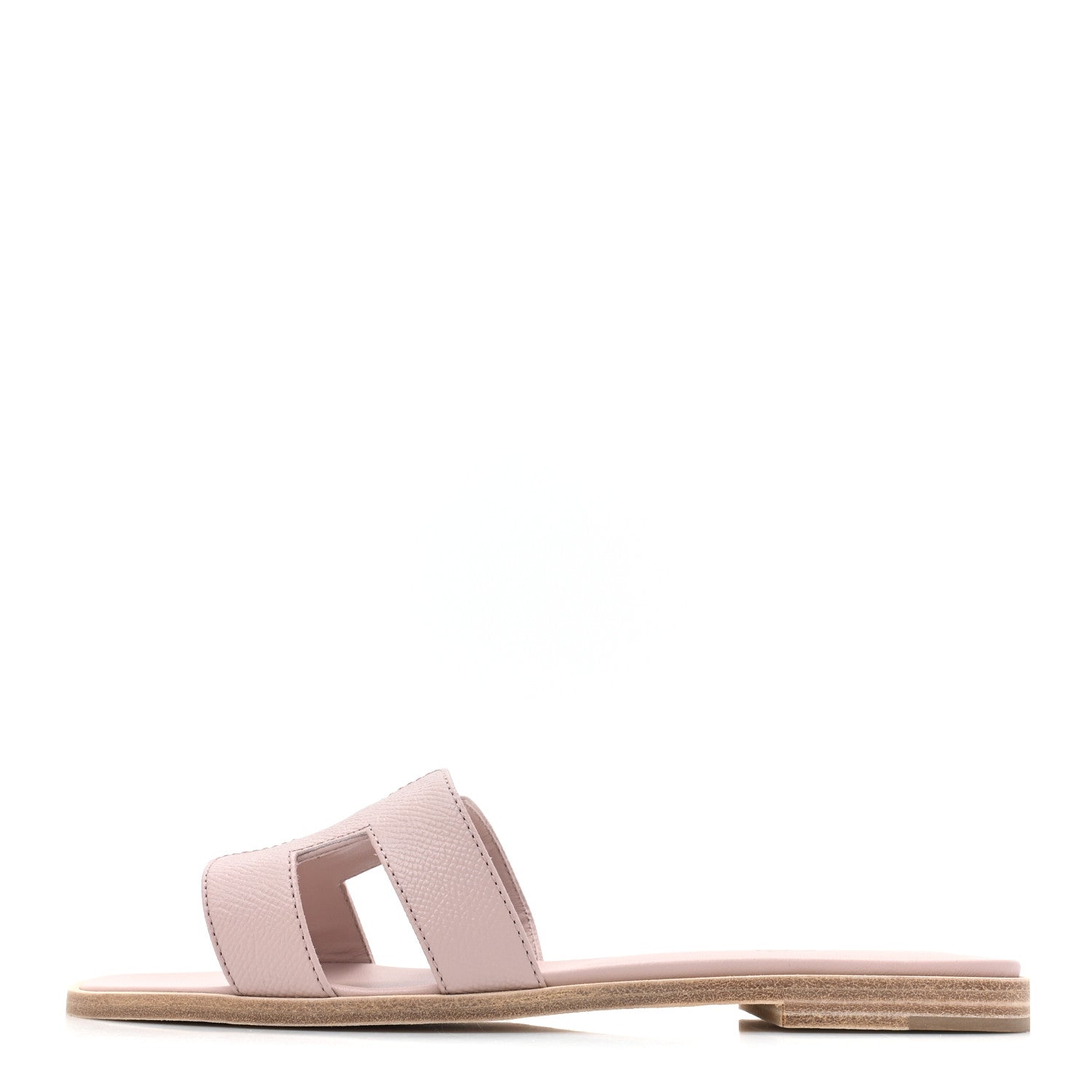 Hermes Epsom Oran Sandals 38.5 Rose Porcelaine 1 of 9