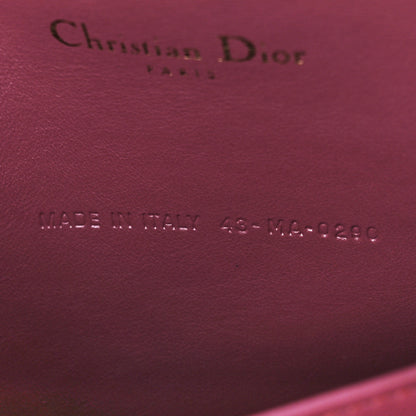 Christian Dior Patent Cannage Lady Dior Convertible Clutch Mallow Rose 7 of 12