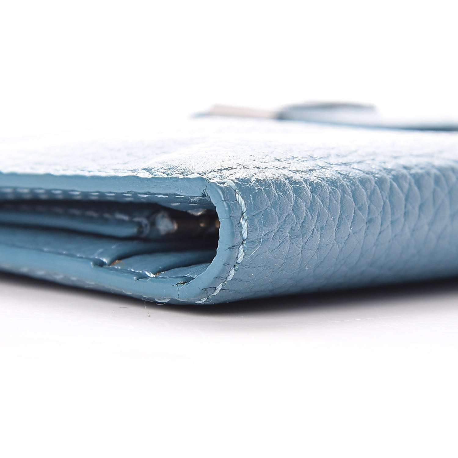 Hermes Taurillon Clemence Bearn Wallet Blue Jean 8 of 12