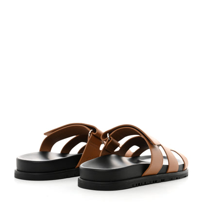 Hermes Calfskin Womens Chypre Sandals 38 Naturel 4 of 9