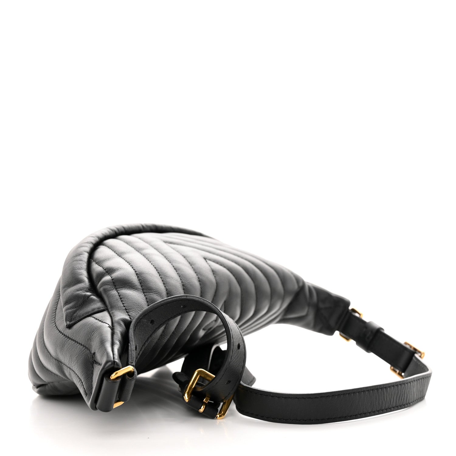 Louis Vuitton Calfskin Quilted New Wave Bumbag Black 3 of 14