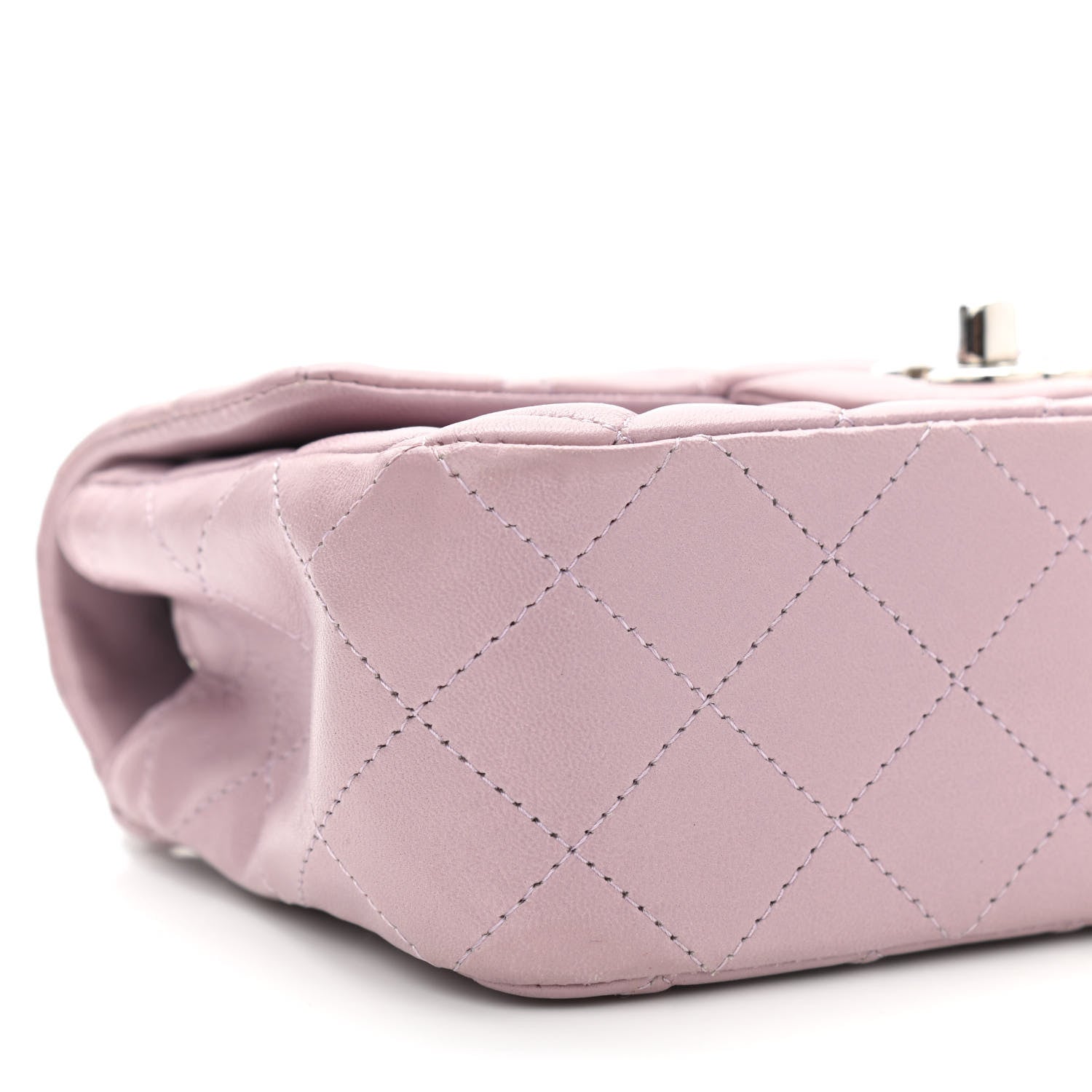 Chanel Lambskin Quilted Mini Rectangular Flap Light Purple 9 of 10
