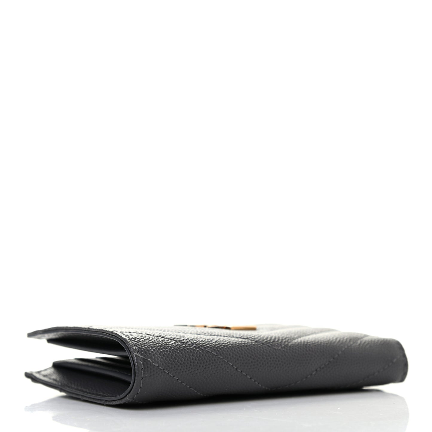 Grain De Poudre Matelasse Chevron Monogram Zipped Two-Part Wallet Storm